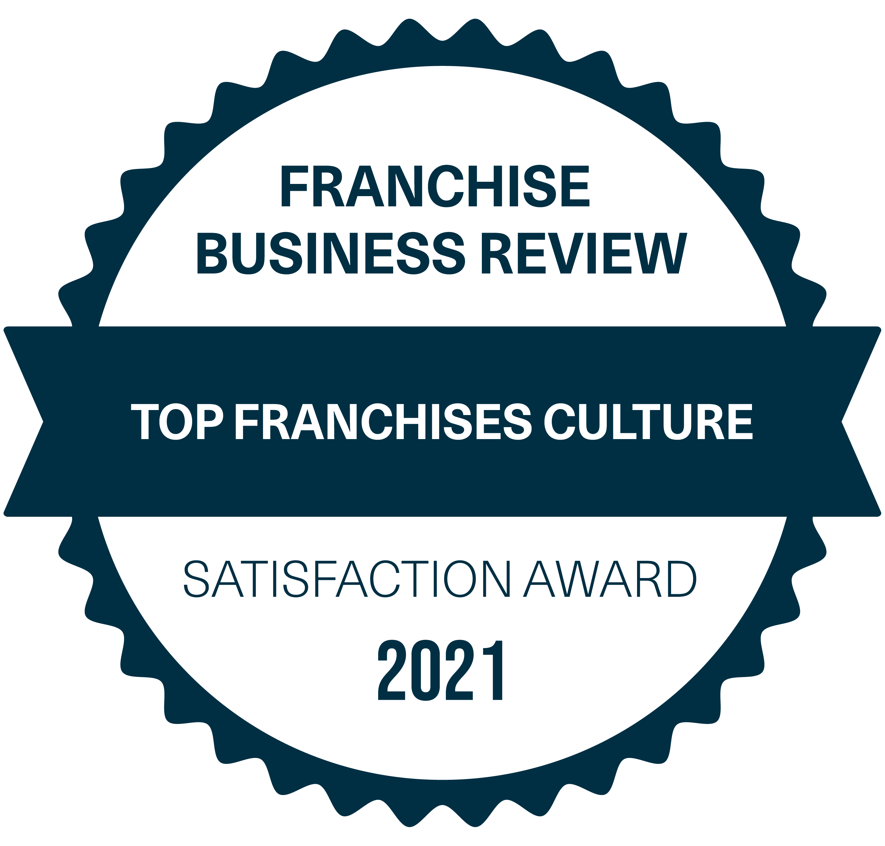 Top Franchises 2021 Culture Satisfaction Award from Franchise Business Review badge